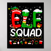 Elf Squad Christmas Family Matching Xmas Elf Pajam Poster (Voorkant)