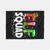 Elf Squad Christmas Family Matching Xmas Pajamas  Fleece Deken (Voorkant (Horizontaal))