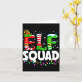 Elf Squad Christmas Family Matching Xmas Pajamas  Kaart (Gele Bloem)