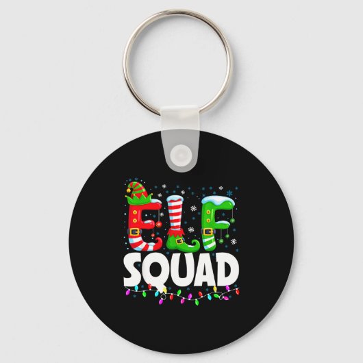 Elf Squad Christmas Family Matching Xmas Pajamas  Sleutelhanger (Voorkant)