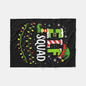 Elf Squad Christmas Lights Matching Holiday Crew Fleece Deken (Voorkant (Horizontaal))
