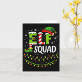 Elf Squad Christmas Lights Matching Holiday Crew  Kaart (Gele Bloem)