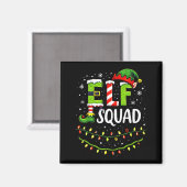 Elf Squad Christmas Lights Matching Holiday Crew  Magneet (Voorkant / Achterkant)