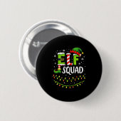Elf Squad Christmas Lights Matching Holiday Crew Ronde Button 5,7 Cm (Voorkant /achterkant)