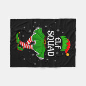 Elf Squad Christmas Matching Family Girls Women El Fleece Deken (Voorkant (Horizontaal))
