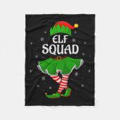 Elf Squad Christmas Matching Family Girls Women El Fleece Deken (Voorkant)