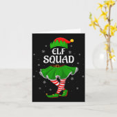 Elf Squad Christmas Matching Family Girls Women El Kaart (Gele Bloem)