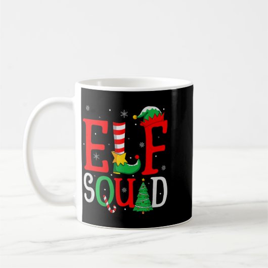 Elf Squad Christmas Matching Family Group Elf Xmas Koffiemok (Links)