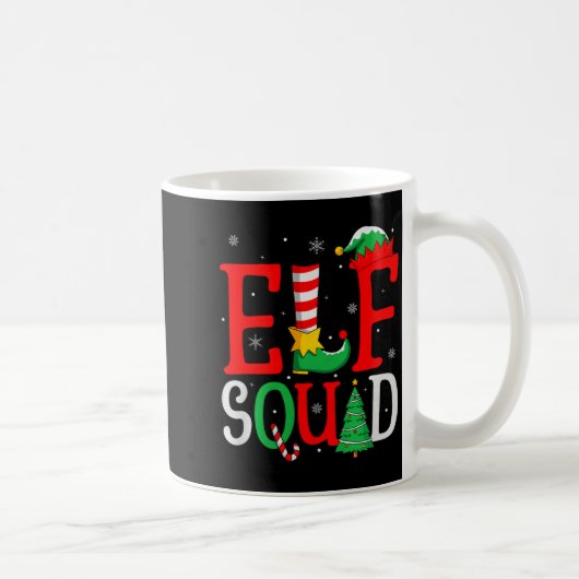 Elf Squad Christmas Matching Family Group Elf Xmas Koffiemok (Rechts)