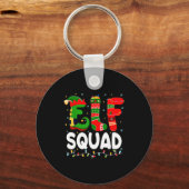 Elf Squad Family Christmas Matching Pajamas Xmas T Sleutelhanger (Voorkant)