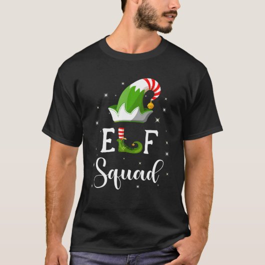 Elf Squad Family Matching Group Kerstmis Funny El T-shirt (Voorkant)