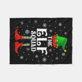 Elf Squad Family Matching Xmas Funny Christmas Vib Fleece Deken (Voorkant (Horizontaal))