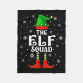 Elf Squad Family Matching Xmas Funny Christmas Vib Fleece Deken (Voorkant)