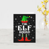 Elf Squad Family Matching Xmas Funny Christmas Vib Kaart (Gele Bloem)