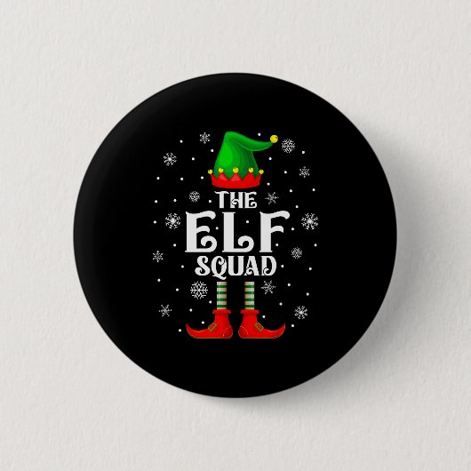 Elf Squad Family Matching Xmas Funny Christmas Vib Ronde Button 5,7 Cm (Voorkant)
