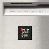 Elf Squad Fun Elf Familie Kerstmis Bijpassende Pyj Magneet (Insitu (Vaatwasser))
