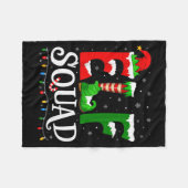 Elf Squad Funny Christmas Family Pajamas  Fleece Deken (Voorkant (Horizontaal))