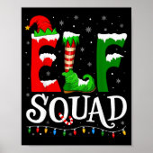 Elf Squad Funny Christmas Family Pajamas  Poster (Voorkant)