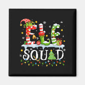 Elf Squad Funny Elf Family Christmas Matching Paja Magneet (Voorkant)