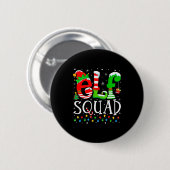 Elf Squad Funny Elf Family Christmas Matching Paja Ronde Button 5,7 Cm (Voorkant /achterkant)