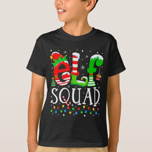 Elf Squad Funny Elf Family Christmas Matching Paja T-shirt (Voorkant)