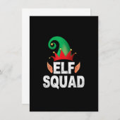 Elf Squad Funny Family Kerstmis Matching Pajamas Kaart (Voorkant / Achterkant)