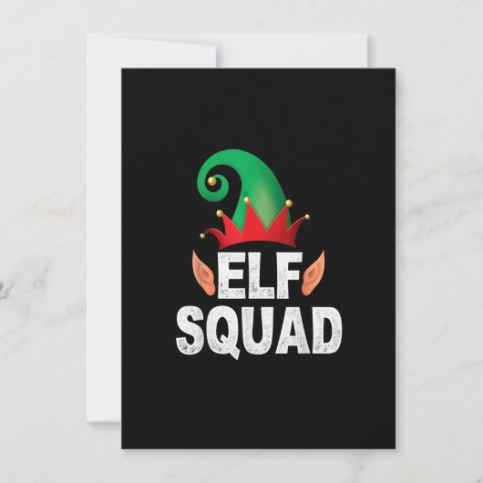 Elf Squad Funny Family Kerstmis Matching Pajamas Kaart (Voorkant)