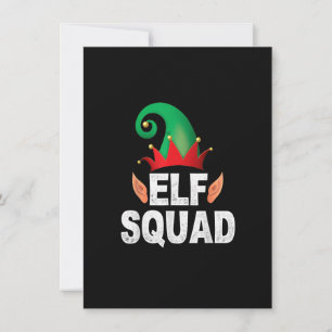Elf Squad Funny Family Kerstmis Matching Pajamas Kaart
