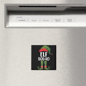 Elf Squad Funny Family Matching met Kerstmis Magneet (Insitu (Vaatwasser))