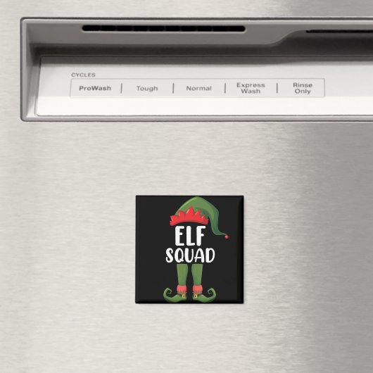 Elf Squad Funny Family Matching met Kerstmis Magneet (Insitu (Vaatwasser))