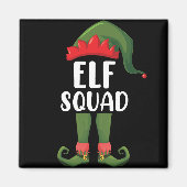 Elf Squad Funny Family Matching met Kerstmis Magneet (Voorkant)
