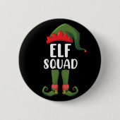 Elf Squad Funny Family Matching met Kerstmis Ronde Button 5,7 Cm (Voorkant)