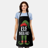 Elf Squad Funny Family Matching met Kerstmis Schort (Gedragen)