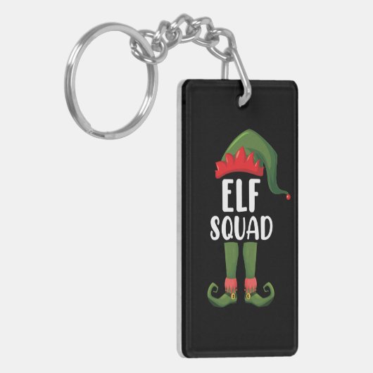 Elf Squad Funny Family Matching met Kerstmis Sleutelhanger (Voorkant Links)