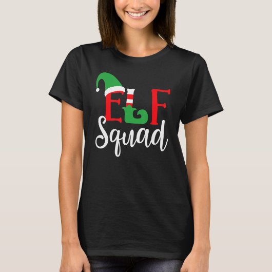 Elf Squad Funny Kerstmis, beste mooie D T-shirt (Voorkant)