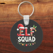 Elf Squad Grappige bij elkaar passende kerst outfi Sleutelhanger (Voorkant)
