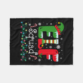 Elf Squad Grappige Elf Familie Kerst Matching Paja Fleece Deken (Voorkant (Horizontaal))