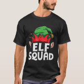 Elf Squad Grappige Elf Familie Kerst Matching Paja T-shirt (Voorkant)