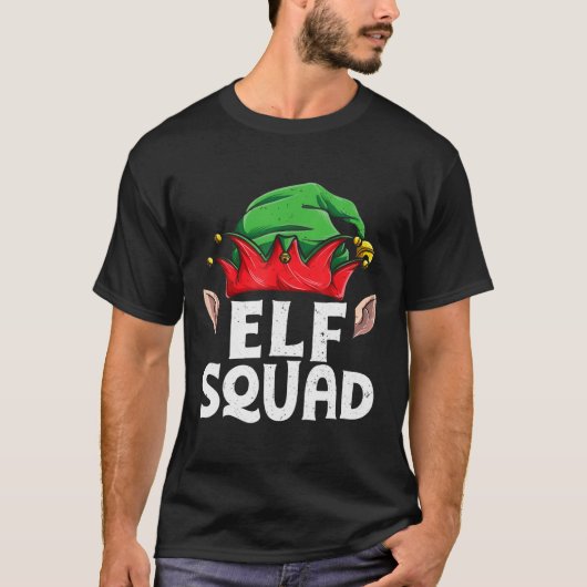 Elf Squad Grappige Elf Familie Kerst Matching Paja T-shirt (Voorkant)