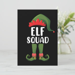 Elf Squad Grappige Familie Bijpassende Kerst  Kaart