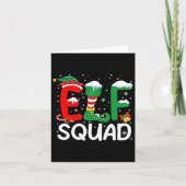Elf Squad Kerst Familie Matching Pyjamas Kinder F Kaart (Voorkant)