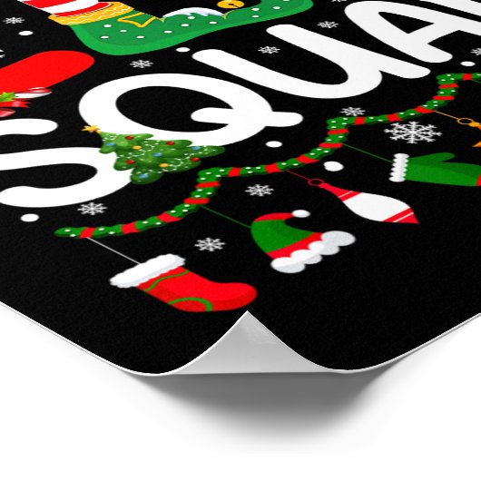 Elf Squad Kerst Familie Matching Pyjamas Kinder F Poster (Hoek)