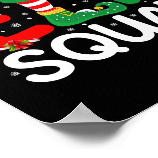 Elf Squad Kerst Familie Matching Pyjamas Kinder F Poster (Hoek)