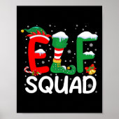 Elf Squad Kerst Familie Matching Pyjamas Kinder F Poster (Voorkant)