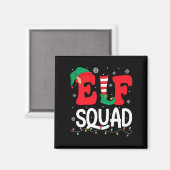 Elf Squad Kerst Matching Familie Groep Elf Kerstmi Magneet (Voorkant / Achterkant)