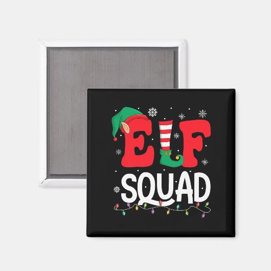 Elf Squad Kerst Matching Familie Groep Elf Kerstmi Magneet (Voorkant / Achterkant)