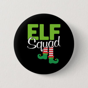 Elf Squad Kerstcadeau Ronde Button 5,7 Cm