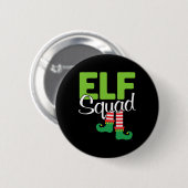 Elf Squad Kerstcadeau Ronde Button 5,7 Cm (Voorkant /achterkant)