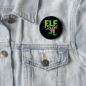 Elf Squad Kerstcadeau Ronde Button 5,7 Cm (In situ)