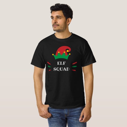 Elf Squad | kerstfeest Elf Quote T-shirt (Voorkant volledig)